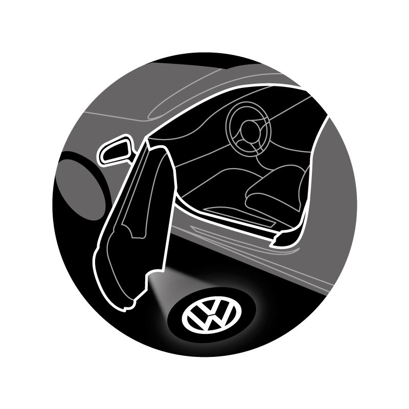 DSM VW Türbeleuchtung mit Logo