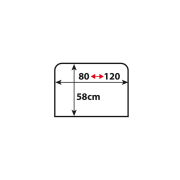 Pare-soleil "chaussette" rectangulaire 80-120x58cm