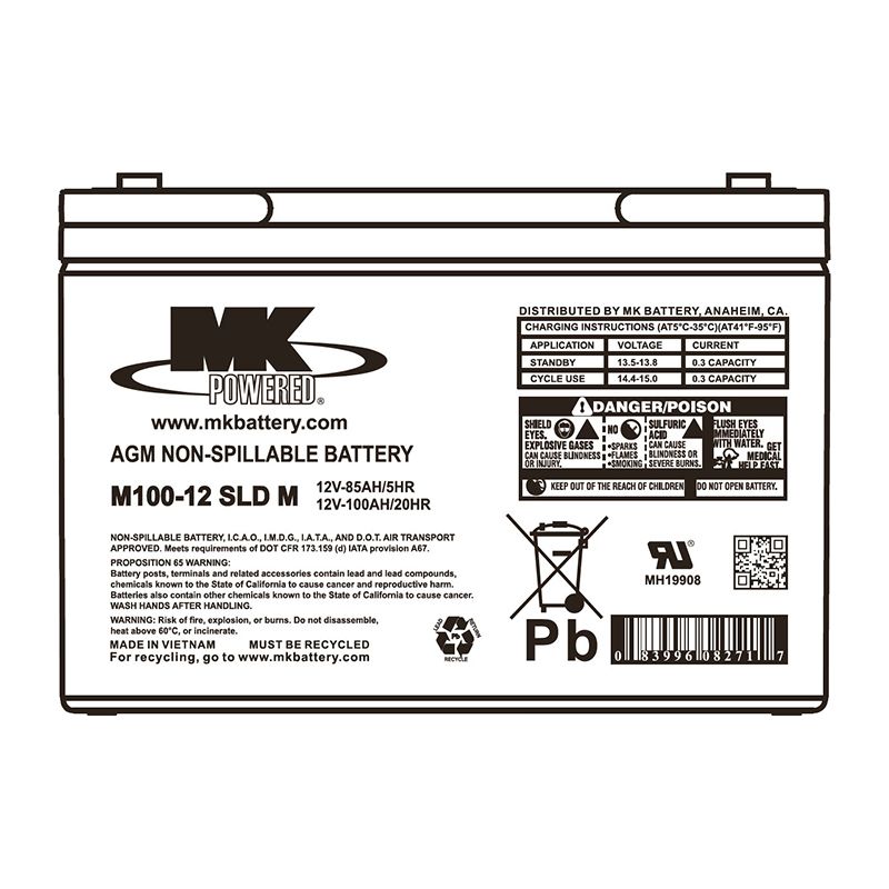 M100-12 SLD M AGM Batterie 100 Ah